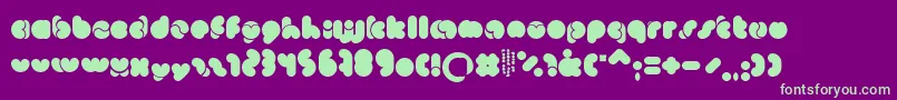 Monkeylove Font – Green Fonts on Purple Background