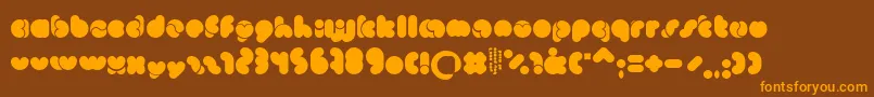 Monkeylove Font – Orange Fonts on Brown Background