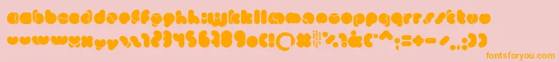 Monkeylove Font – Orange Fonts on Pink Background