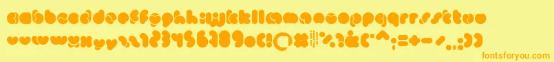 Monkeylove Font – Orange Fonts on Yellow Background