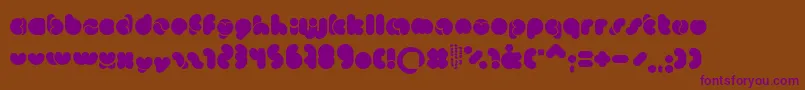 Monkeylove Font – Purple Fonts on Brown Background