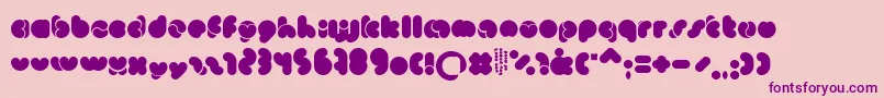 Monkeylove-Schriftart – Violette Schriften auf rosa Hintergrund