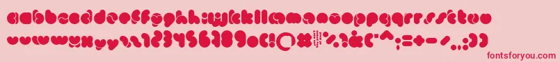 Monkeylove Font – Red Fonts on Pink Background