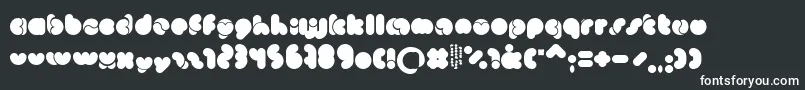 Monkeylove-fontti – valkoiset fontit mustalla taustalla