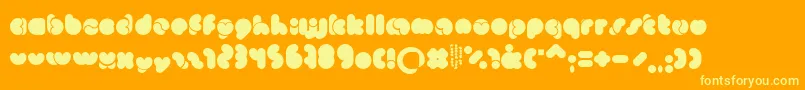 Czcionka Monkeylove – żółte czcionki na pomarańczowym tle