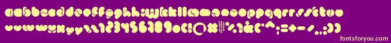 Monkeylove Font – Yellow Fonts on Purple Background