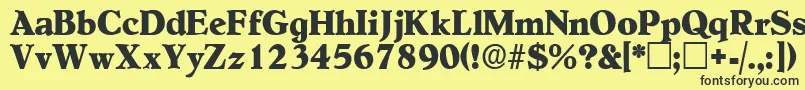 NegotiatdisplaysskRegular Font – Black Fonts on Yellow Background