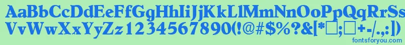 NegotiatdisplaysskRegular Font – Blue Fonts on Green Background