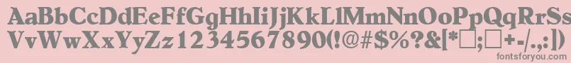 NegotiatdisplaysskRegular Font – Gray Fonts on Pink Background