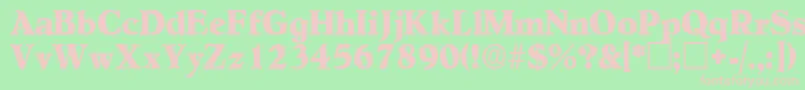 NegotiatdisplaysskRegular Font – Pink Fonts on Green Background