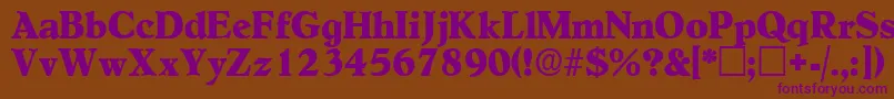 NegotiatdisplaysskRegular Font – Purple Fonts on Brown Background