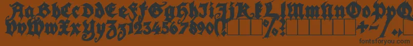 SeasonOfTheWitchBlack-fontti – mustat fontit ruskealla taustalla