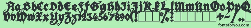 Czcionka SeasonOfTheWitchBlack – czarne czcionki na zielonym tle