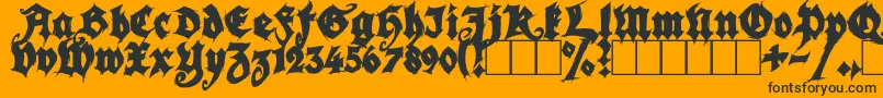 Шрифт SeasonOfTheWitchBlack – чёрные шрифты на оранжевом фоне