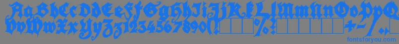 SeasonOfTheWitchBlack-Schriftart – Blaue Schriften auf grauem Hintergrund