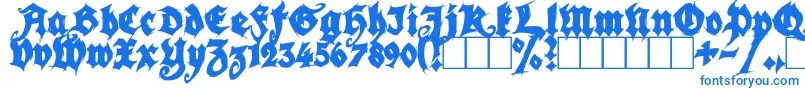 フォントSeasonOfTheWitchBlack – 白い背景に青い文字