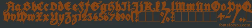 SeasonOfTheWitchBlack-fontti – ruskeat fontit mustalla taustalla