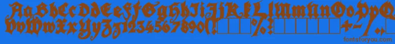 Шрифт SeasonOfTheWitchBlack – коричневые шрифты на синем фоне
