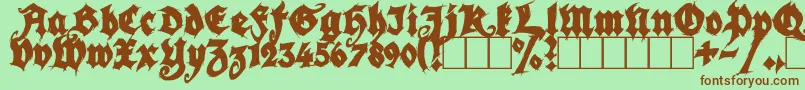 SeasonOfTheWitchBlack-fontti – ruskeat fontit vihreällä taustalla