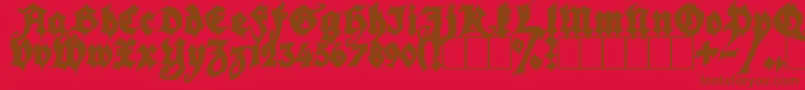 SeasonOfTheWitchBlack-Schriftart – Braune Schriften auf rotem Hintergrund