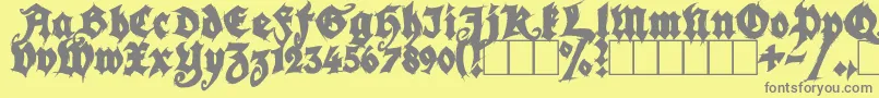 SeasonOfTheWitchBlack Font – Gray Fonts on Yellow Background