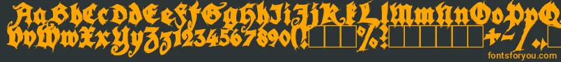 Шрифт SeasonOfTheWitchBlack – оранжевые шрифты на чёрном фоне
