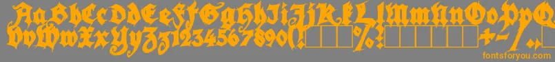 SeasonOfTheWitchBlack Font – Orange Fonts on Gray Background