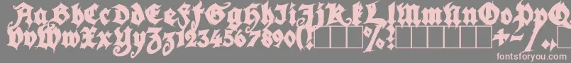 Fonte SeasonOfTheWitchBlack – fontes rosa em um fundo cinza