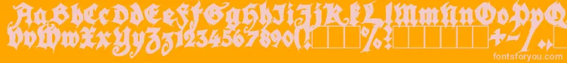 SeasonOfTheWitchBlack Font – Pink Fonts on Orange Background