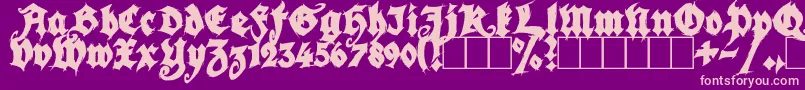 Шрифт SeasonOfTheWitchBlack – розовые шрифты на фиолетовом фоне