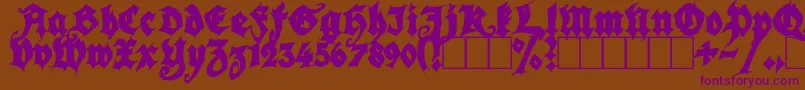 Police SeasonOfTheWitchBlack – polices violettes sur fond brun