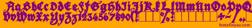 Weitere Informationen zur SeasonOfTheWitchBlack-Schriftart SeasonOfTheWitchBlack-Schriftart – Violette Schriften auf orangefarbenem Hintergrund