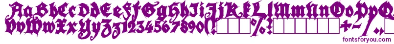 Шрифт SeasonOfTheWitchBlack – фиолетовые шрифты на белом фоне