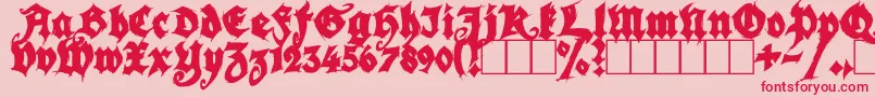 SeasonOfTheWitchBlack Font – Red Fonts on Pink Background