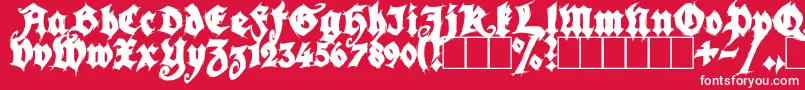SeasonOfTheWitchBlack Font – White Fonts on Red Background