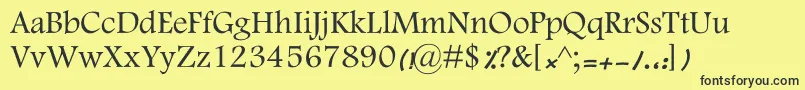 MotkenKFarnaz Font – Black Fonts on Yellow Background