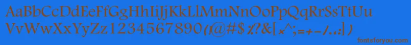 MotkenKFarnaz Font – Brown Fonts on Blue Background