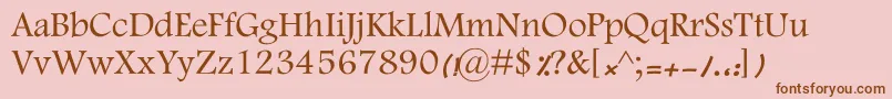 MotkenKFarnaz Font – Brown Fonts on Pink Background