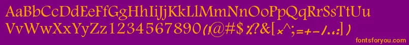 MotkenKFarnaz Font – Orange Fonts on Purple Background