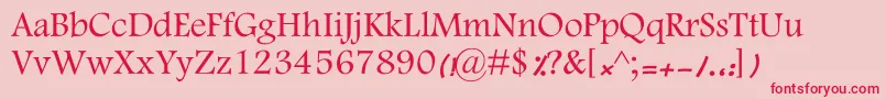 MotkenKFarnaz Font – Red Fonts on Pink Background