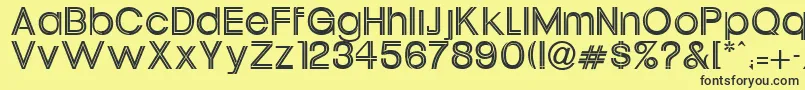 Xippy Font – Black Fonts on Yellow Background