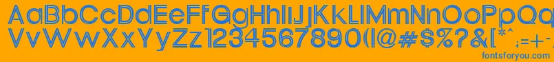 Xippy Font – Blue Fonts on Orange Background