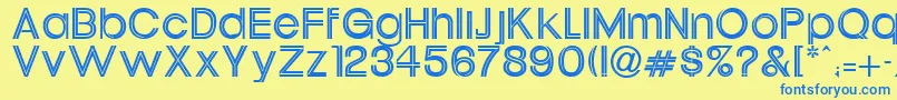 Xippy Font – Blue Fonts on Yellow Background