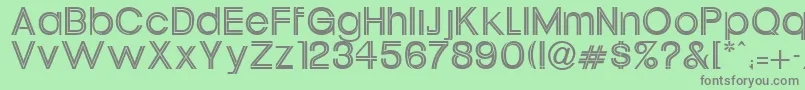 フォントXippy – 緑の背景に灰色の文字