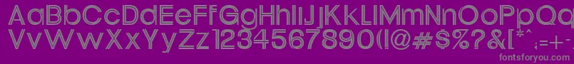 フォントXippy – 紫の背景に灰色の文字