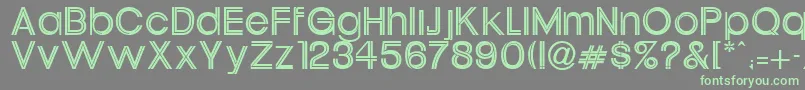 Xippy-Schriftart – Grüne Schriften auf grauem Hintergrund