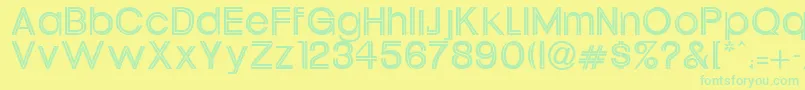 Xippy-Schriftart – Grüne Schriften auf gelbem Hintergrund