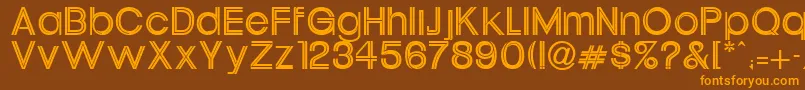 fuente Xippy – Fuentes Naranjas Sobre Fondo Marrón