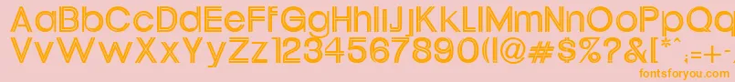 Xippy-Schriftart – Orangefarbene Schriften auf rosa Hintergrund
