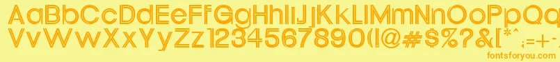 Xippy Font – Orange Fonts on Yellow Background